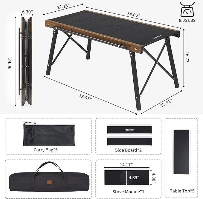 Convenient camping table