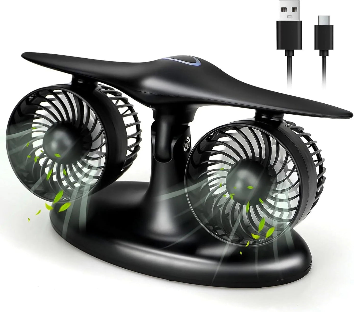 3-speed 90° rotating silent cooling desk fan